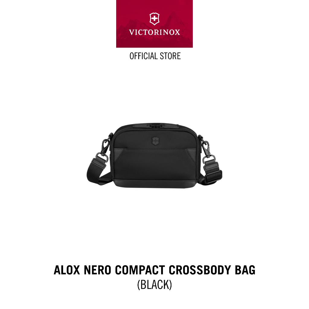 Victorinox Alox Nero, Tas Selempang Compact, Hitam