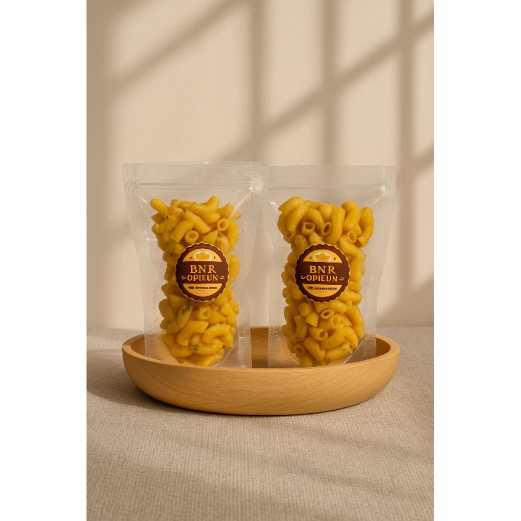 

Makaroni Cikruh Original 20g – Snack Mini Gurih | Cemilan Daun Jeruk Khas Jawa