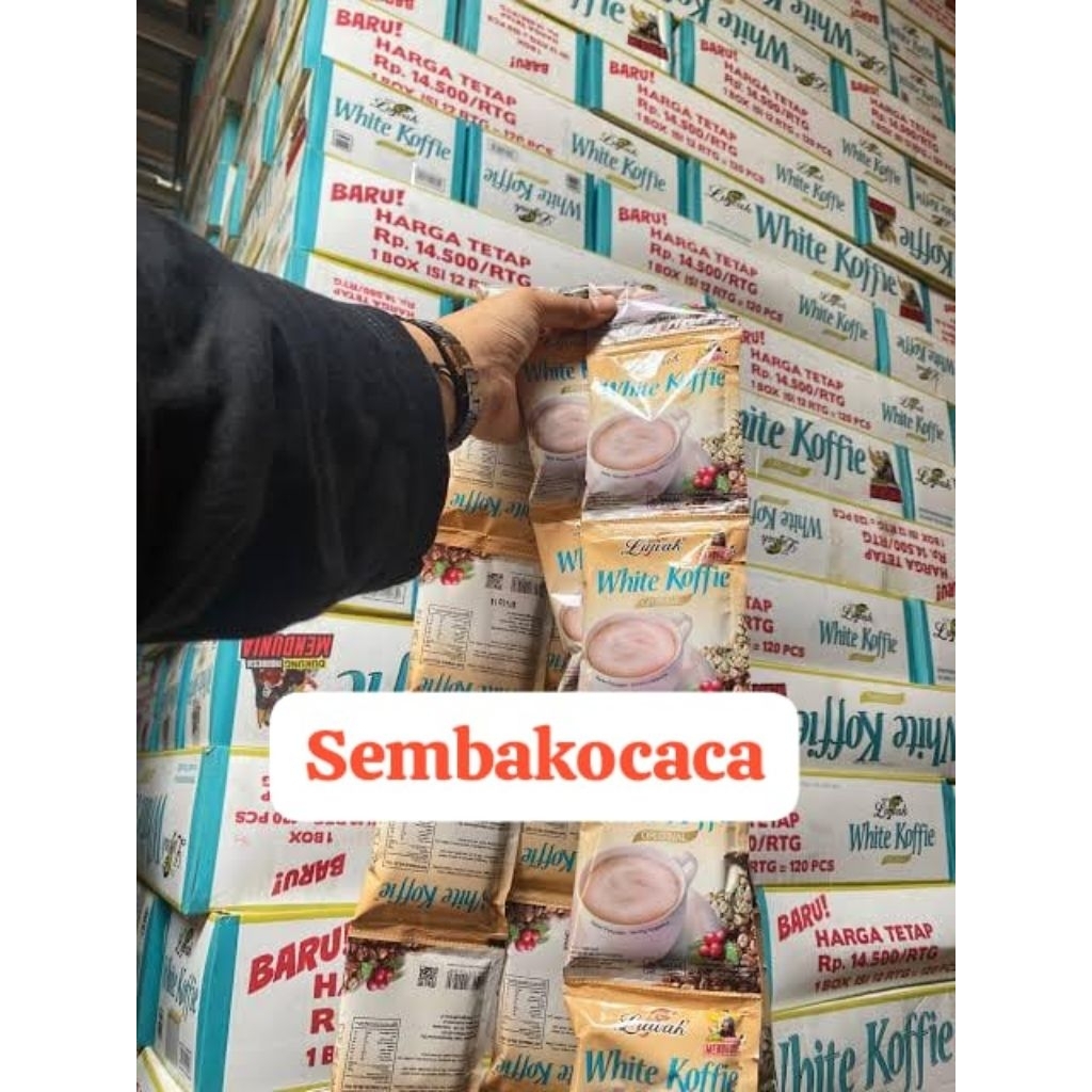 

Kopi Luwak White Koffie 1 Dus (12 Renteng) & Luwak Hitam 1 Dus (isi 10 Renteng) KOLIAN GAZ SAJA