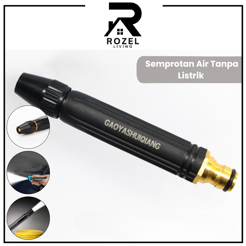 ROZEL Semprotan Air Tanpa Listrik Alat Semprot Air Kuningan Cuci Motor Mobil