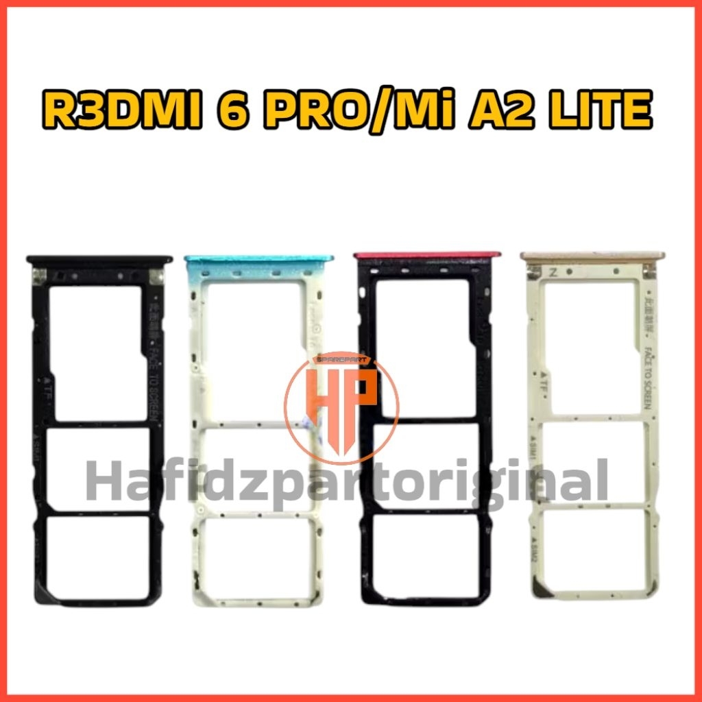Simtray Simlock Tempat Sim Redmi 6 Pro / MI A2 Lite Copotan Cabutan Bekas