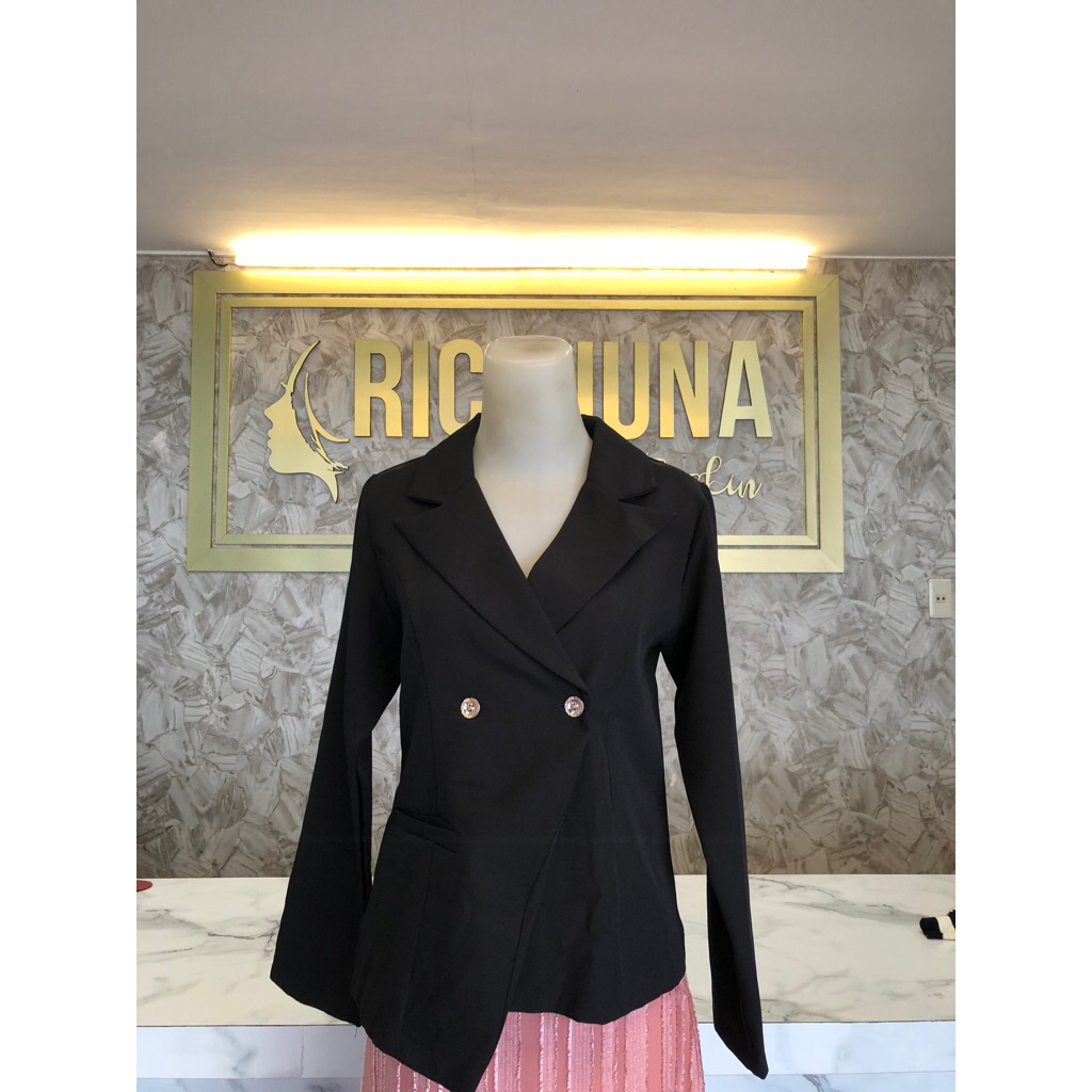 Blazer Lengan Panjang Polos / Blazer Wanita / Jas Kantor Korea / Jas Blazer Slimfit Wanita Modern