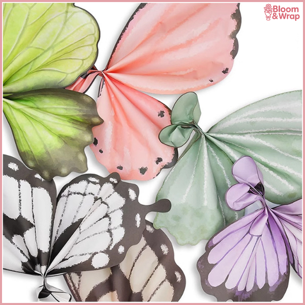 

PACK 20 Flower Wrapping Butterfly Set Butterfly Solid Wrapping Kupu Kupu Cellophane KB56