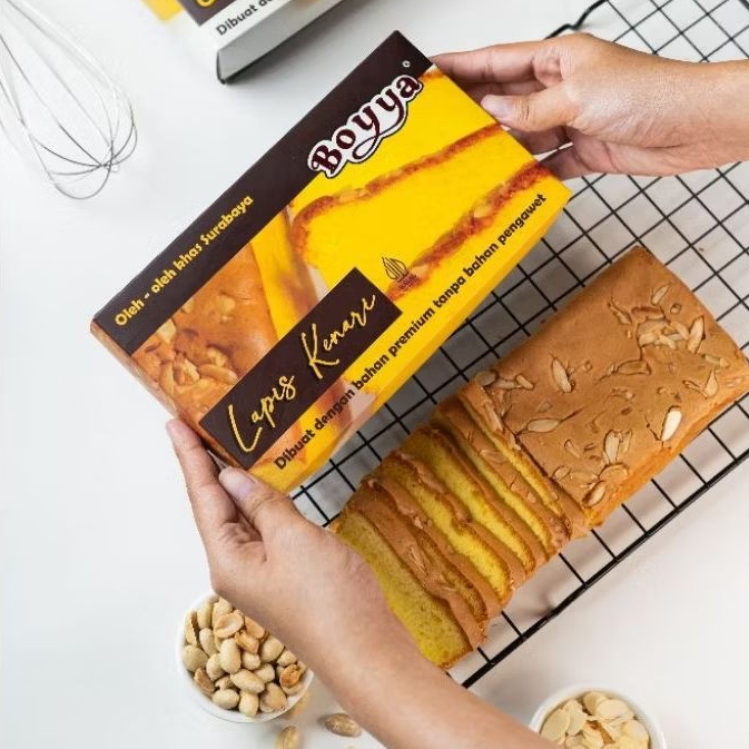 BOGAJAYA Kue LAPIS KENARI BOYYA 300Gr Spesial Original Ubi Ungu Khas Surabaya