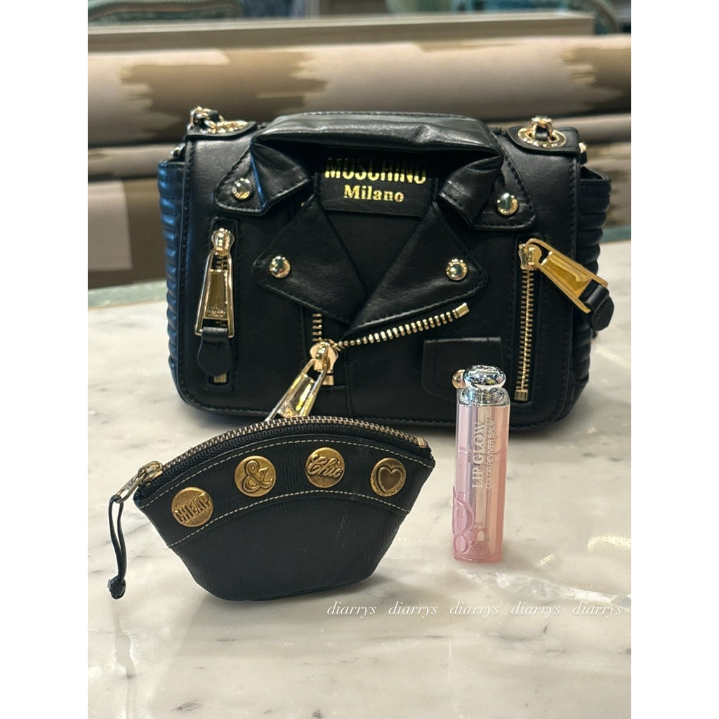 Preloved Dompet Moschino in Black | Moschino Wallet | Dompet koin | coin purse