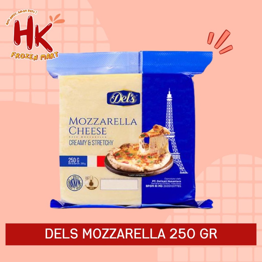 

Dels Keju Mozzarella 250gr | cheese lumer premium moza chef juna terlaris HK FROZEN MART