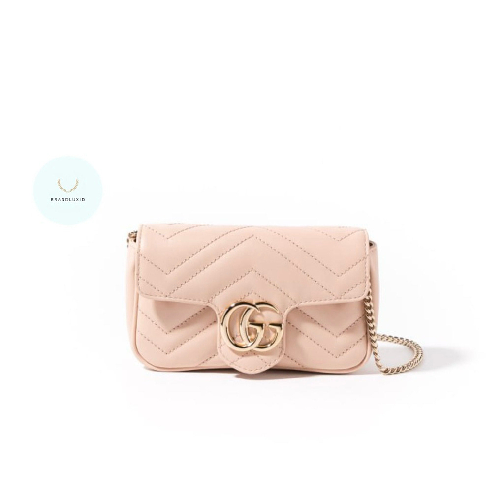 Gucci GG marmont super mini bag Lghw Light Pink Taupe