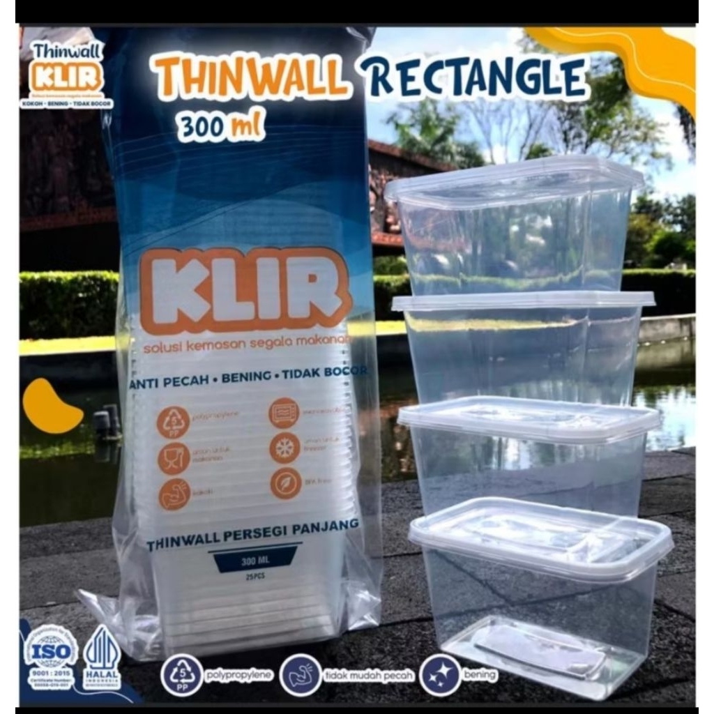 Klir Thinwall Rectangle 300ml