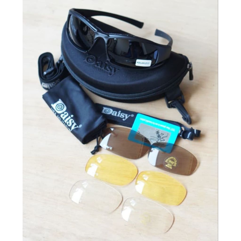 kacamata Daisy 4 lensa kacamata outdoor polaroid / kacamata sport