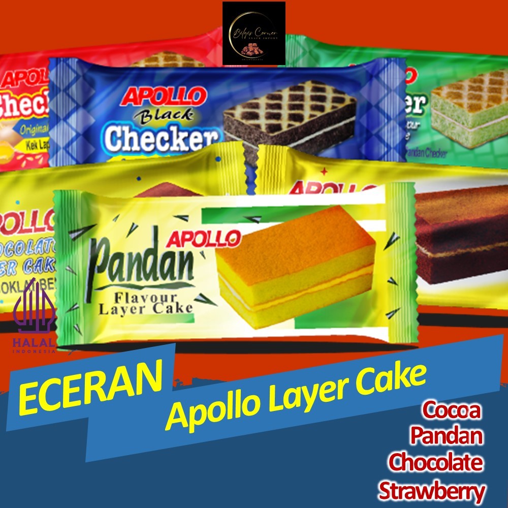 

(ECERAN) Apollo Layer Cake Import Malaysia Cocoa Strawberry Blueberry Pandan