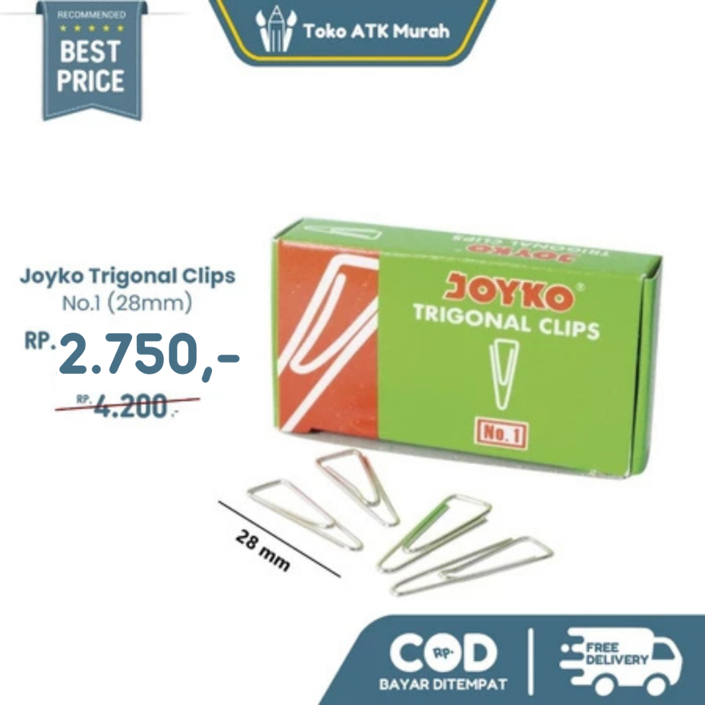 

Paper Clips Joyko Trigonal No. 1 (28 mm)