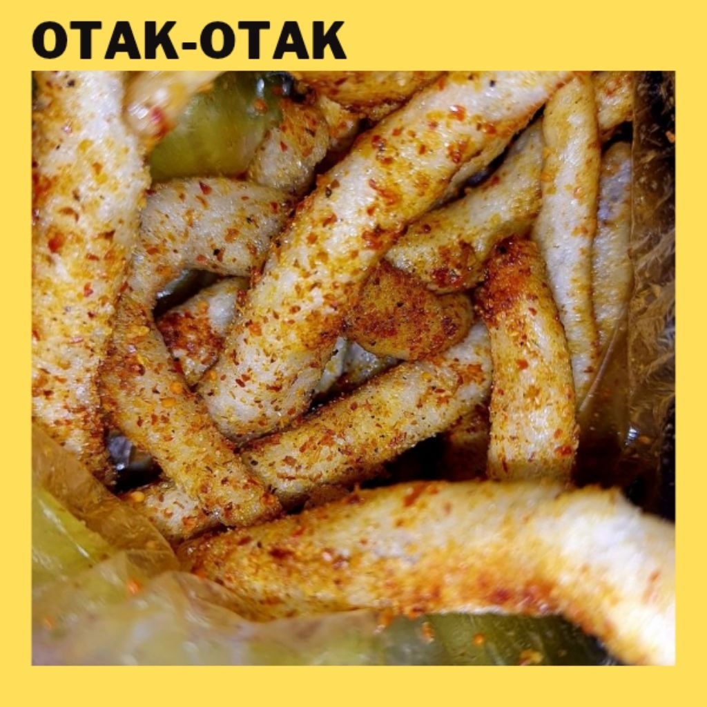 

otak otak isi 50 cemilan makanan pedas gurih bumbu atom cabai bubuk aida Chili oil