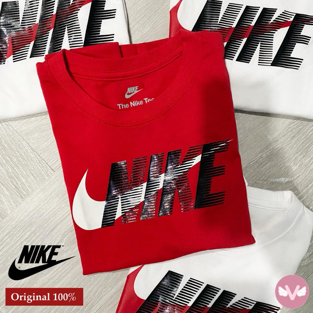 NIKE Tshirt Kaos Katun Baju Baju Sport Kids Tshirt Anak Putih / Merah Baju Sport Kids NIKE Original 