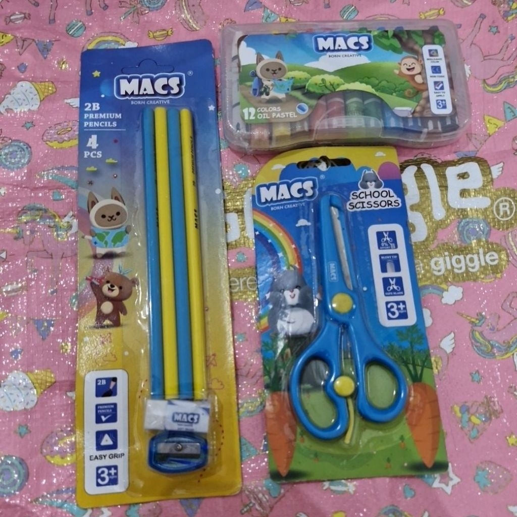 

Flash Sale Paket Macs Pensil Gunting Crayon