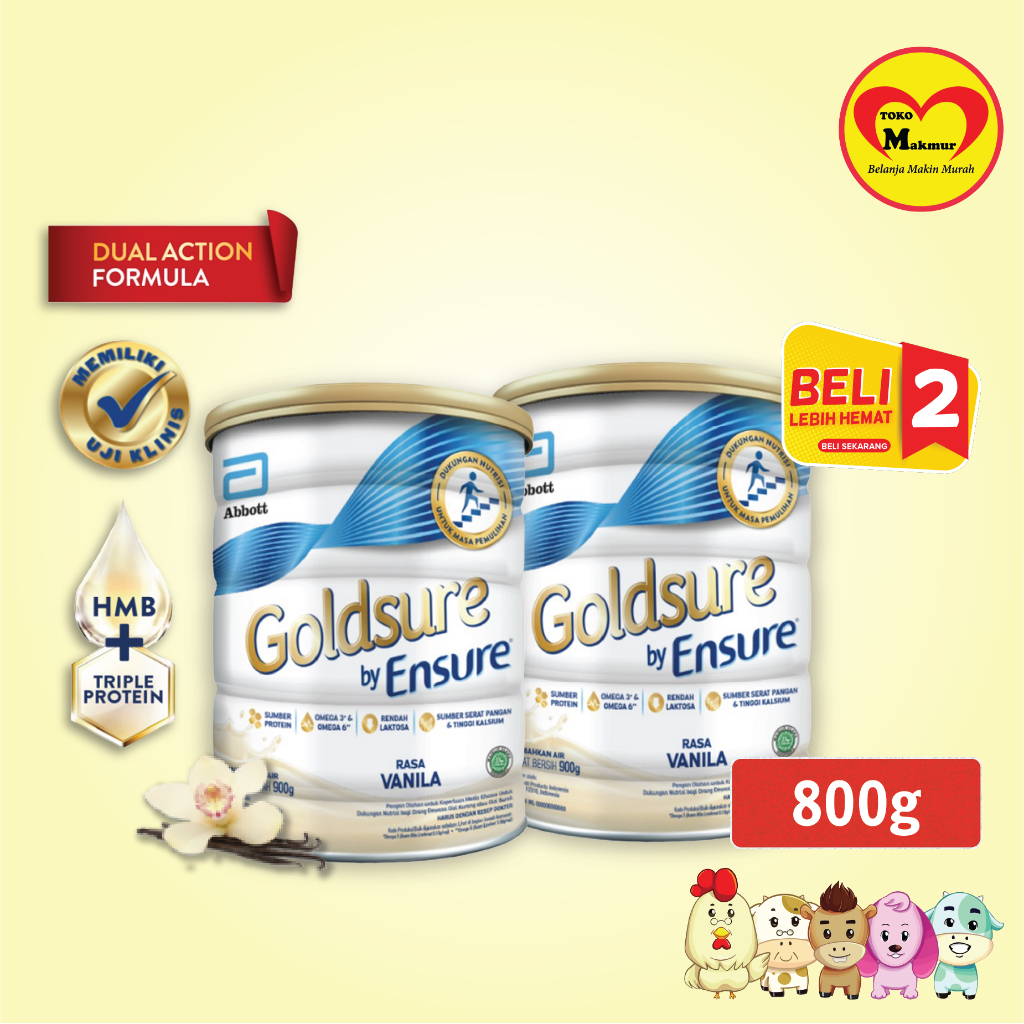 

Goldsure By Ensure Vanila 900gr / Toko Makmur Live