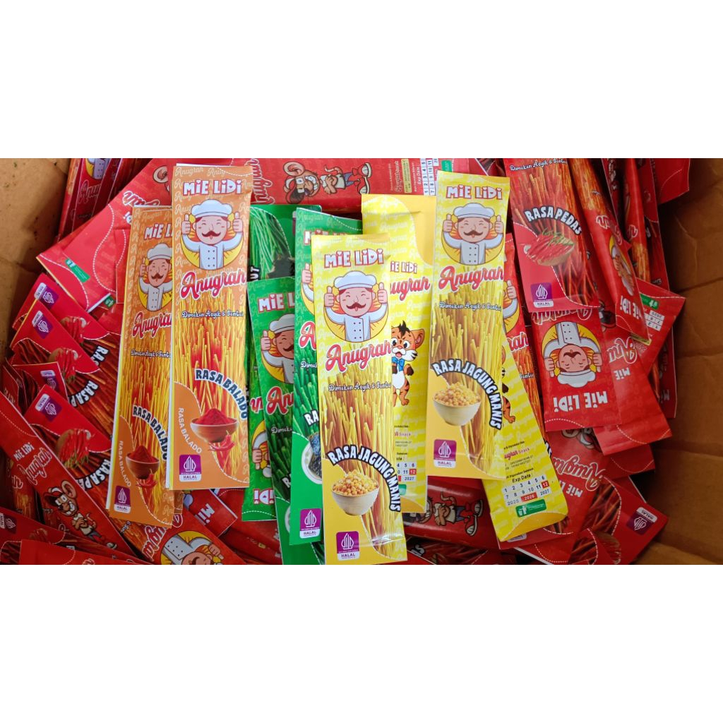 

Paket 10 Pcs Mie Lidi 4 rasa (Pedas, Balado, Jagung Manis dan Rumput Laut)