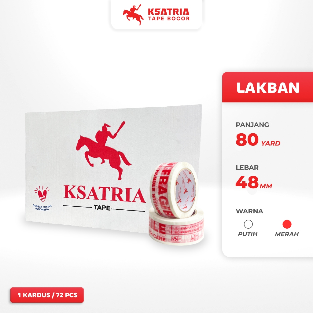 

Lakban Fragile Unboxing Putih Dus 45x80Yard Isi 72 Isolasi Anti Pecah Murah Handle With Care Ksatria