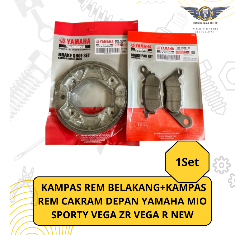 KAMPAS REM BELAKANG+ KAMPAS REM CAKRAM DEPAN YAMAHA MIO SPORTY VEGA ZR VEGA R NEW