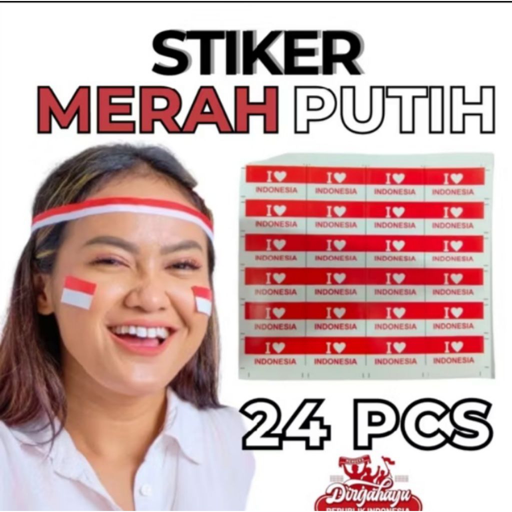 

stiker pipi merah putih edisi kemerdekaan dan bendera kecil