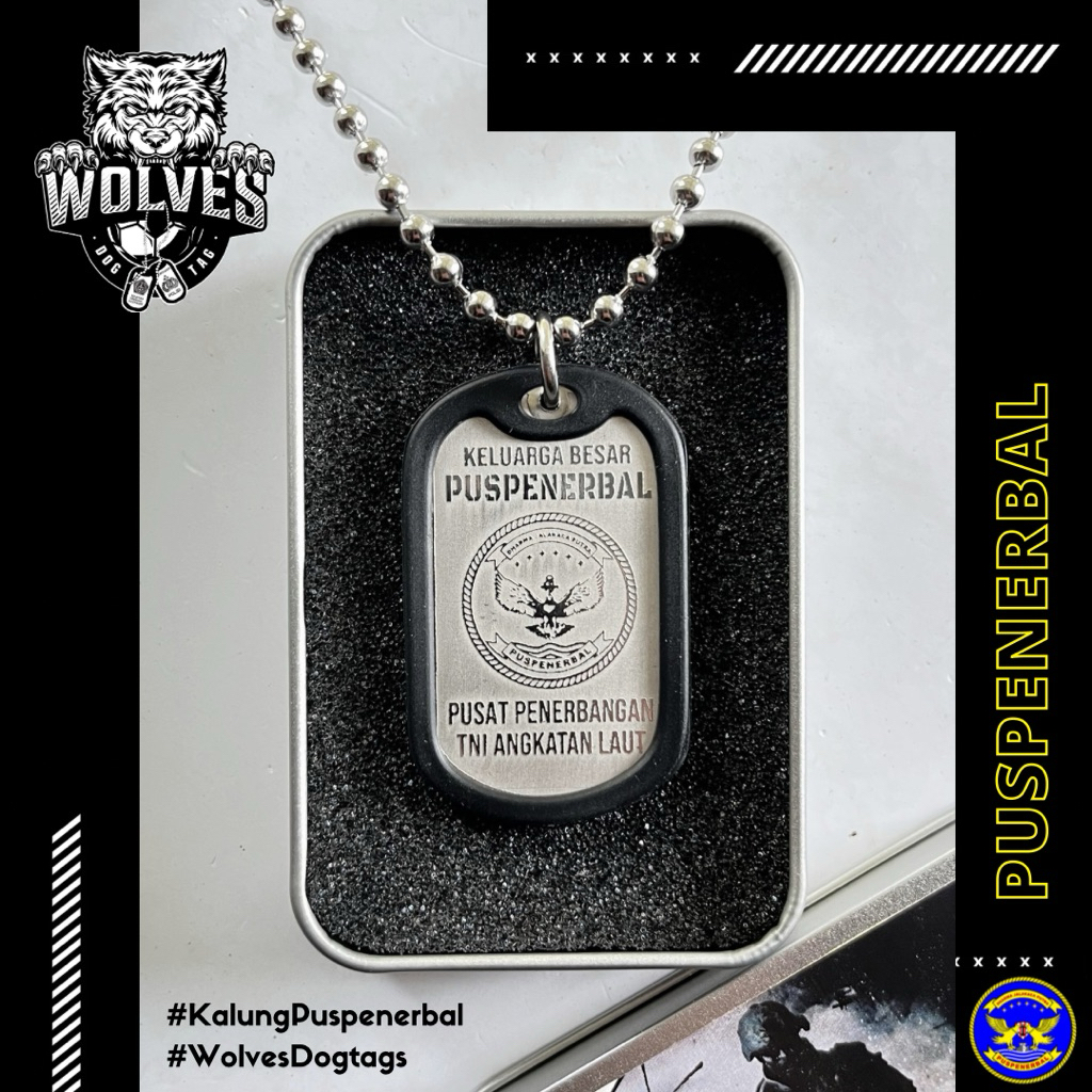 Kalung Puspenerbal / aksesoris logo puspenerbal / Kalung TNI AL / pusat penerbangan TNI AL / Kalung 