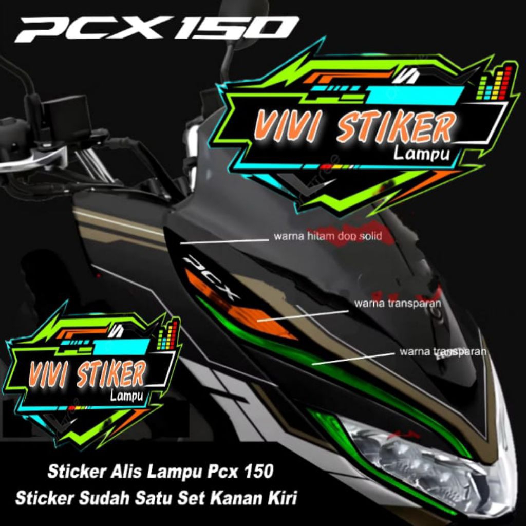 stiker lampu alis dan sein honda pcx 150