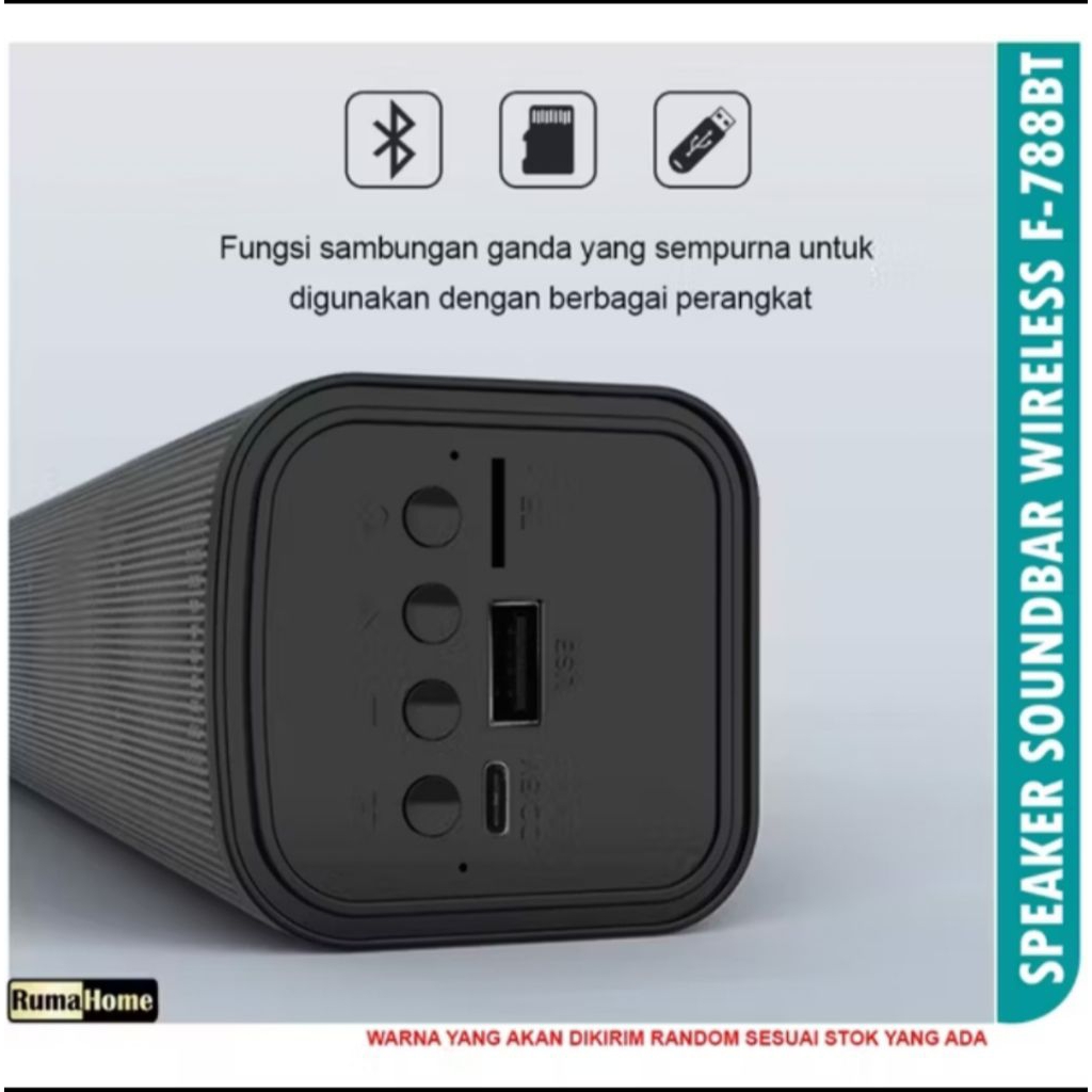 speaker bluetooth fleco F788BT Speker soundbar extra bass speaker panjang wireless speaker