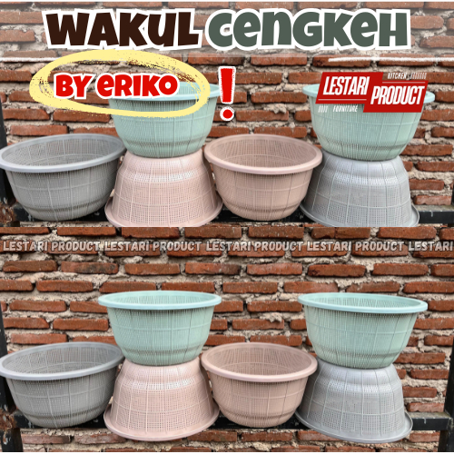 [6 Pcs] Wakul Cengkeh Mono Plastik | Sangku Nasi Besar Wadah Serbaguna Bakul Tebal Berkat Hajatan | 