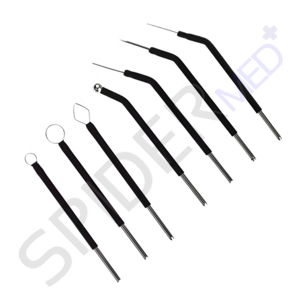 Electroda Cauter Set Shaft 1.6mm Electrosurgical Dental Dermatologi ESU Needle Loop Ball Diamond