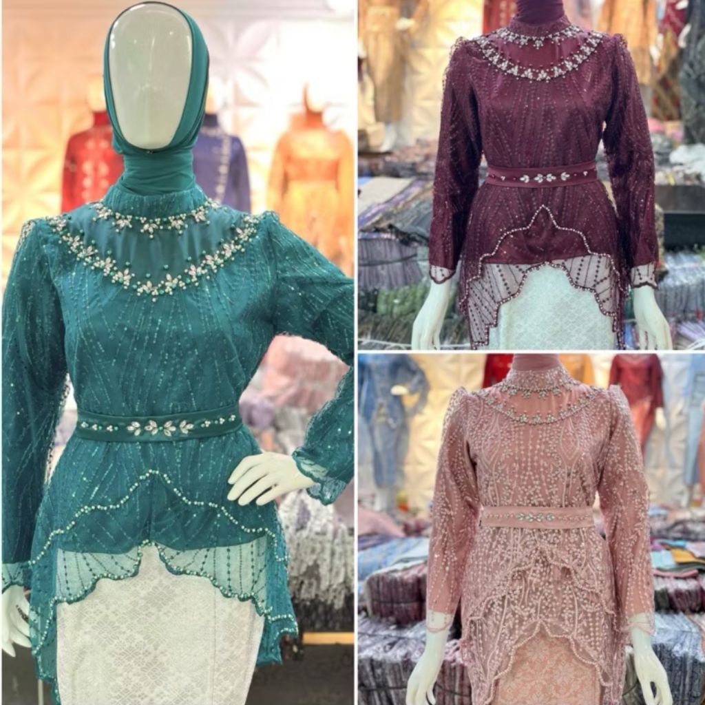 COD Kebaya Karra Modern (FREE HIJAB) / Kebaya Karra Set Rok Songket/ Kebaya Akad / Kebaya Wisudaan/ 