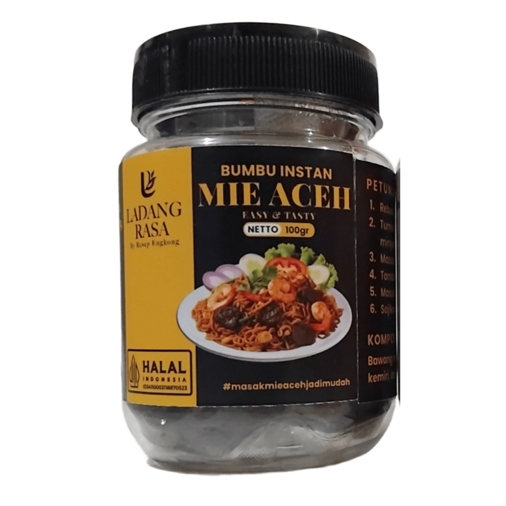 

Ladang Rasa Bumbu Mie Aceh Instan 100gr Basah Pasta Lengkap Komplit Bawang dan Minyak Untuk Masak 300gr Mie Praktis