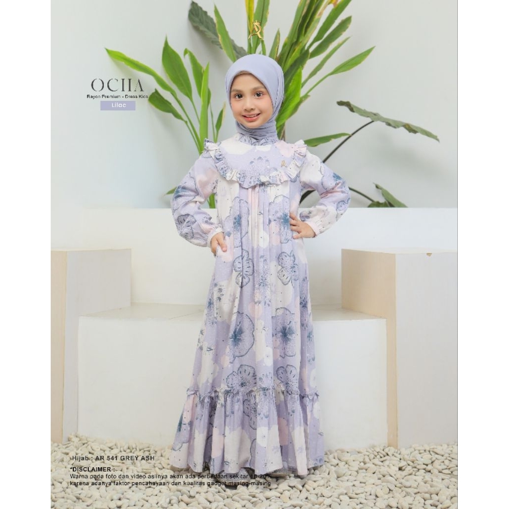 ocha dress kids by hijab arrafi official terbaru terlaris gamis anak original by AR QUEEN