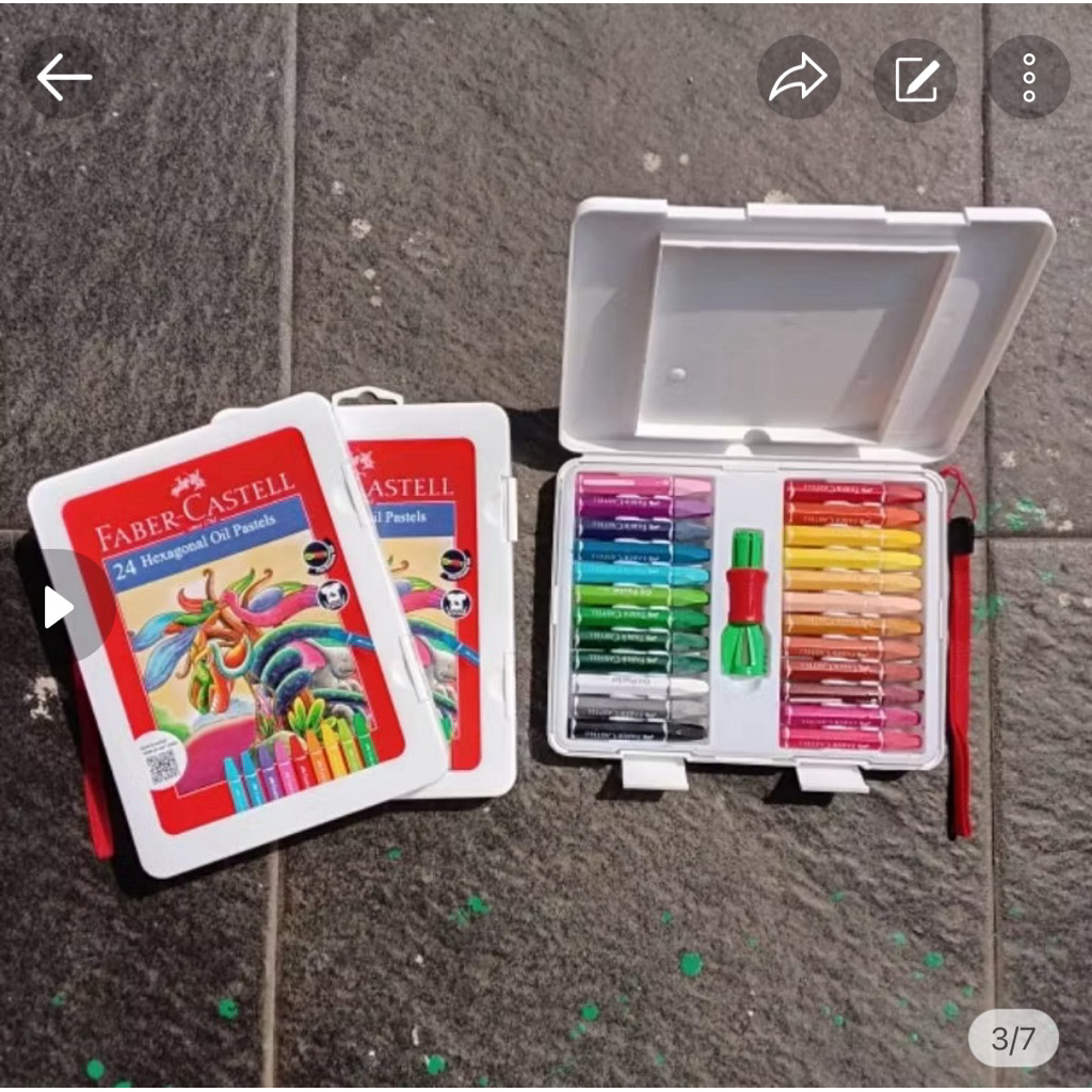 

Crayon Oil Pastel Faber Castell 24 Hexagonal ( Set ) [ Original [ Free Bubble & Dus ]