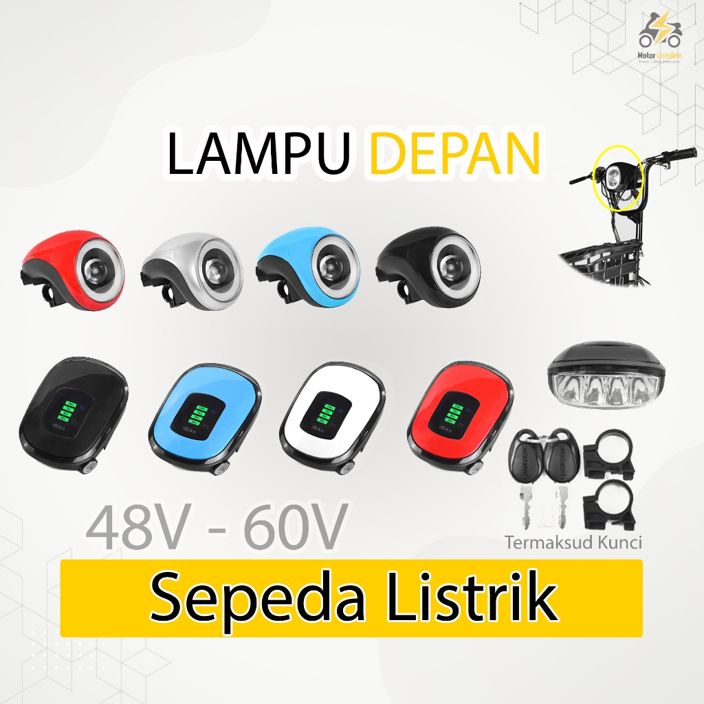 Lampu Depan Sepeda Listrik LED