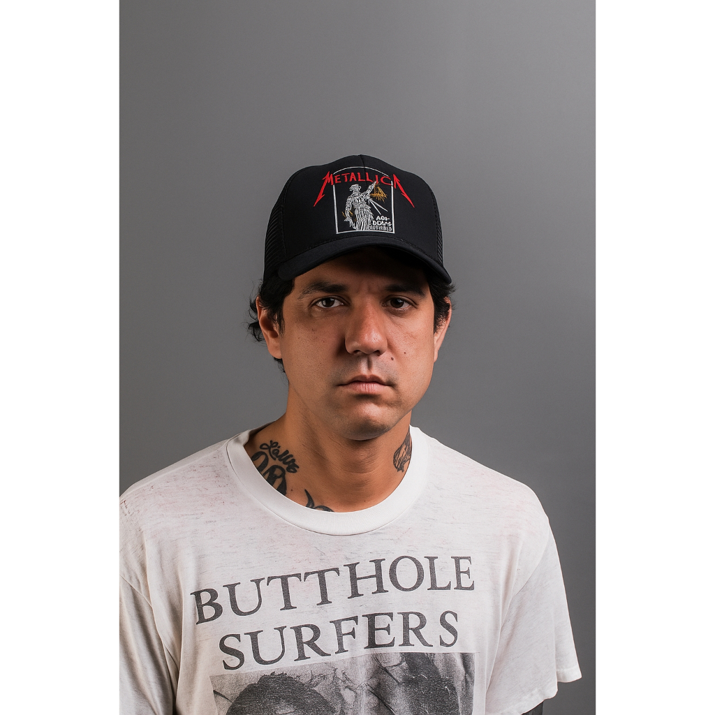 Topi Metallica Snapback Trucker