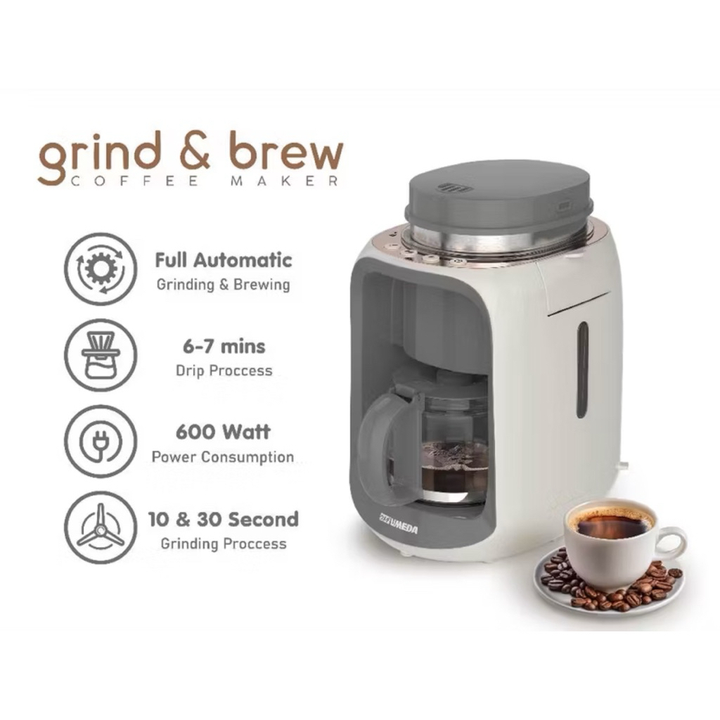 Umeda Grind & Brew Mesin Kopi Otomatis 2in1