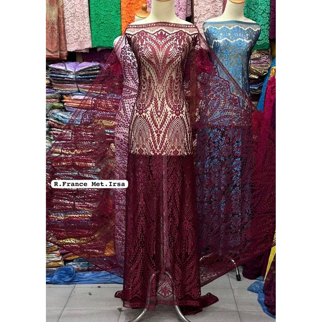 KEBAYA SEMI PRANCIS FATMAWATI MET IRSA KAIN 2.5MX1.5M