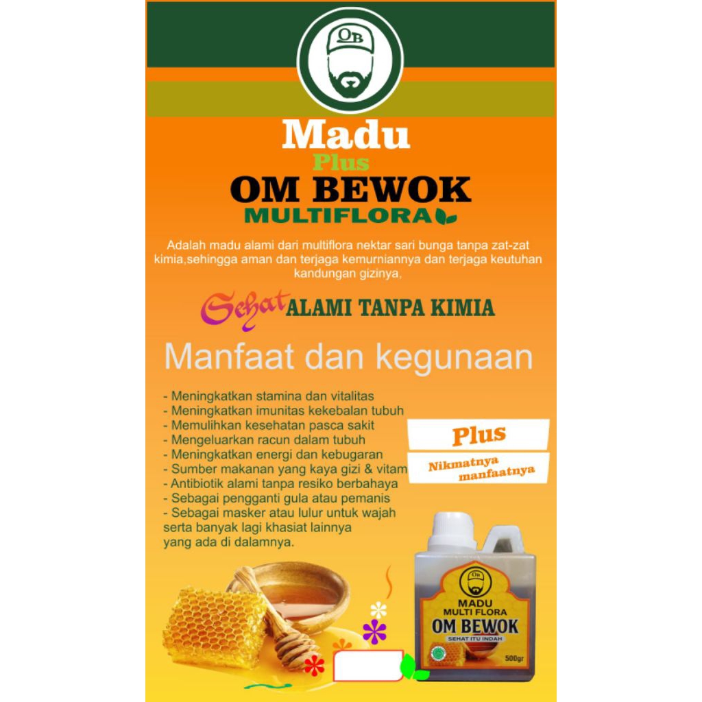 

Madu multiflora ombewok 500gr
