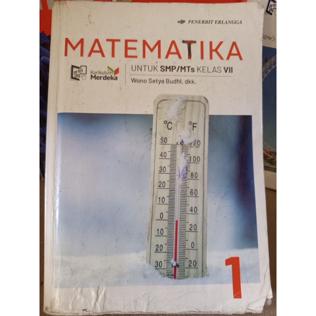 Buku Matematika Kelas 7 Kurikulum Merdeka Erlangga (Bekas)