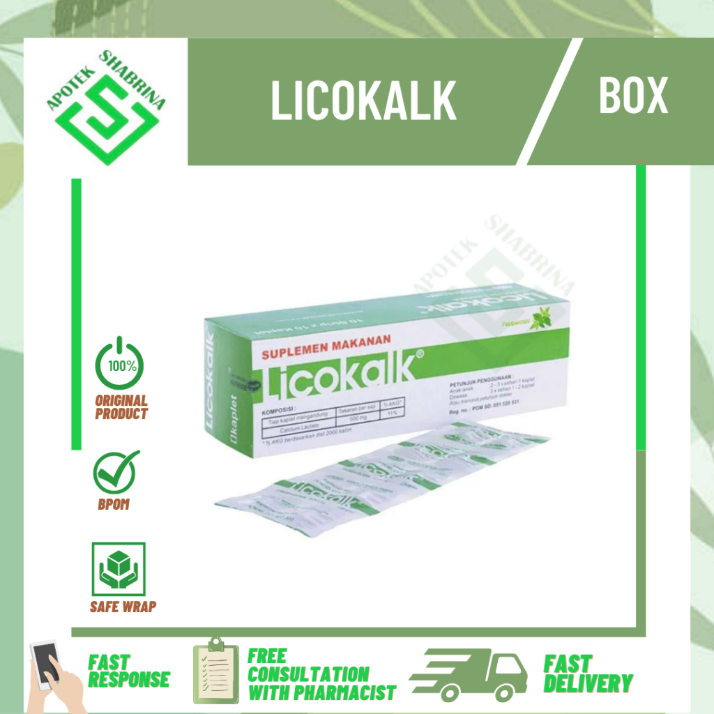 Licokalk/suplemen makan/vitamin/box