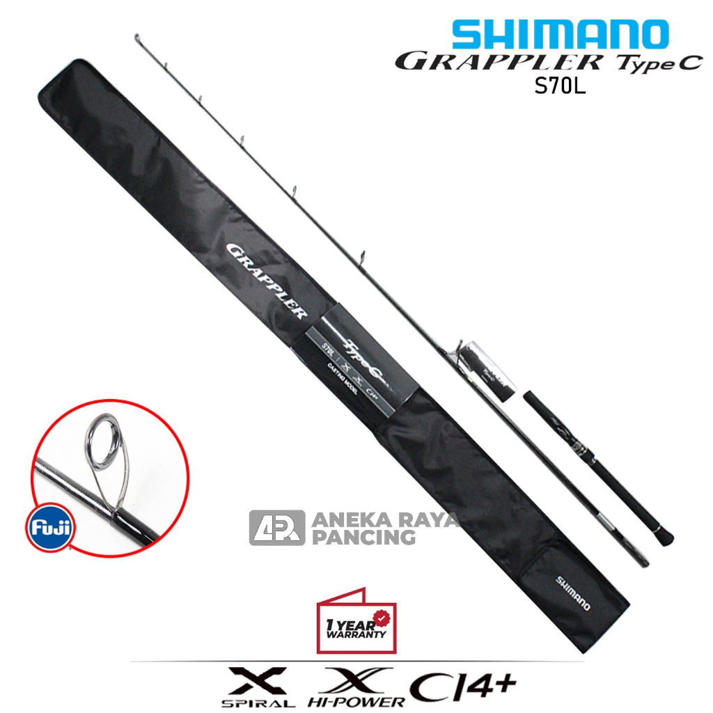 JORAN SHIMANO 2025 GRAPPLER TYPE C ALL SIZE / Joran Spinning Shimano Popping Terbaru Kuat Ringan Ber