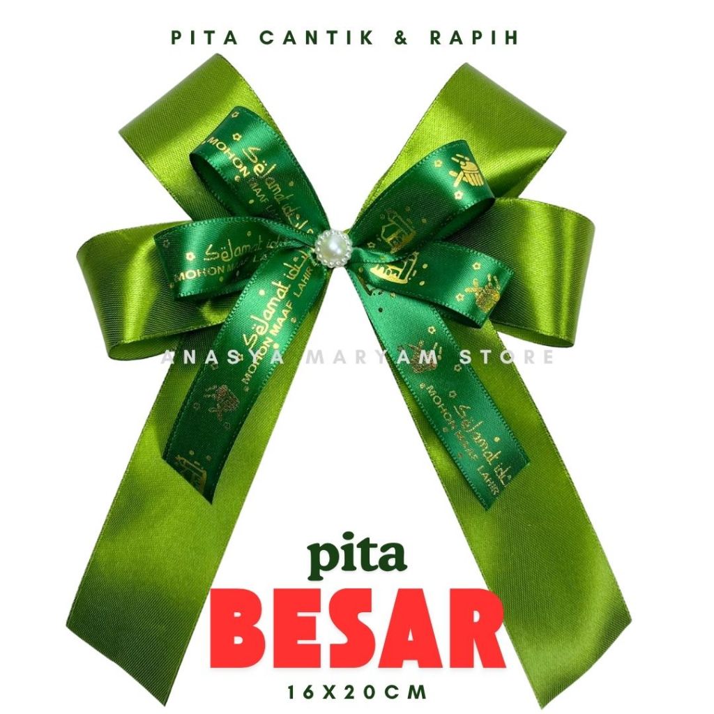 

(PITA BESAR) PITA SOUVENIR SIAP PAKAI 16X20CM/ PITA HAMPERS LEBARAN/ PITA SATIN DOUBLE PAKAI MUTIARA