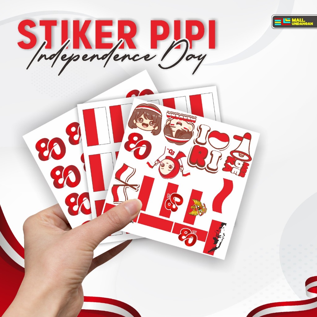 

STIKER PIPI AKSESORIS SPESIAL KEMERDEKAAN INDONESIA - STIKER PIPI MURAH
