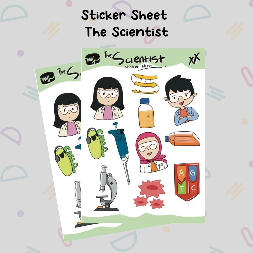 

Sticker Sheet Tema The Scientist / Stiker Freebies tema peneliti