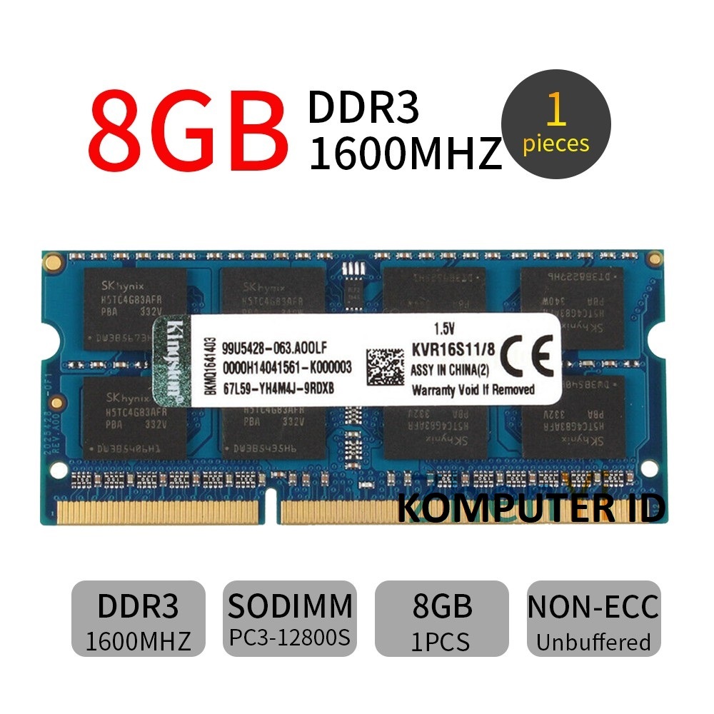Sodimm 8GB DDR3L RAM 8 GB DDR3L MEMORY 8GB DDR3L PC3L 12800 Kingston
