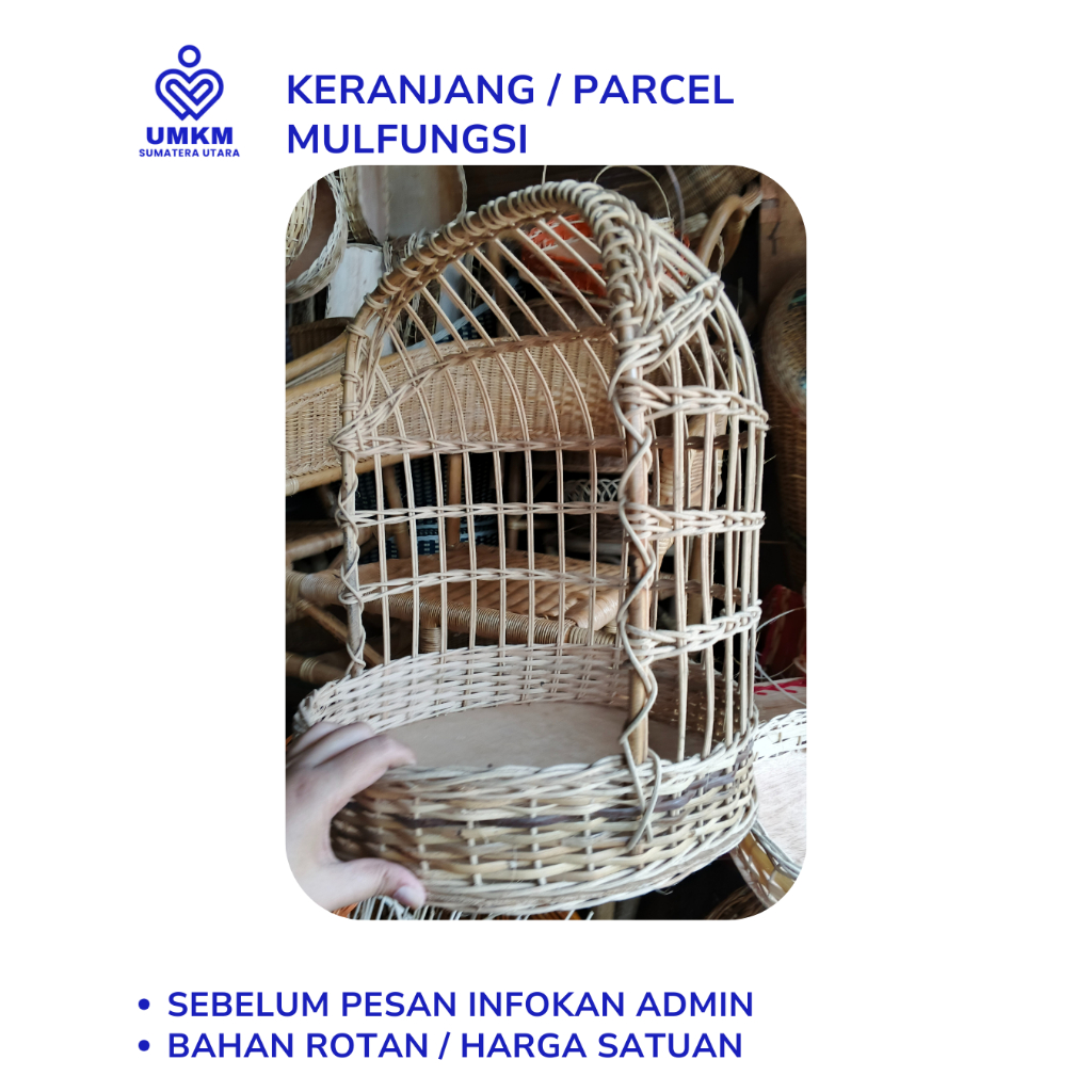 Keranjang Rotan / Parcel Rotan / Parcel Buah Rotan / Parcel Telur Rotan / Keranjang Multifungsi / Pa