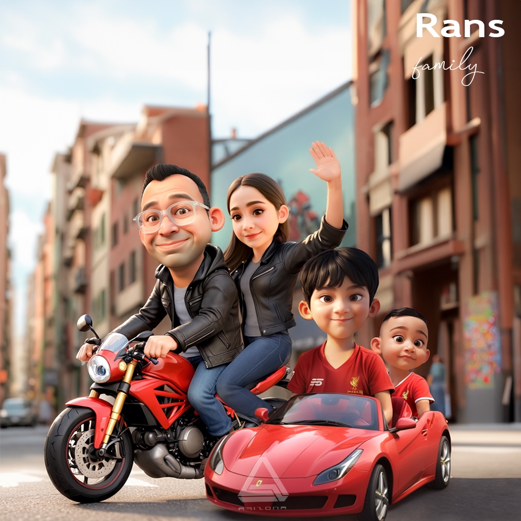 Jasa Edit foto wajah menjadi Kartun custom animasi 3D Karikatur ilustrasi cartoon digital art Softfi