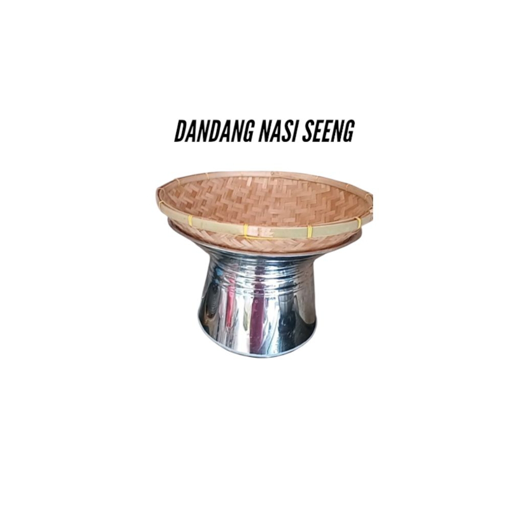 Dandang seeng stainless steel/kukusan nasi seeng/free kukusan bambu ukuran 25cm
