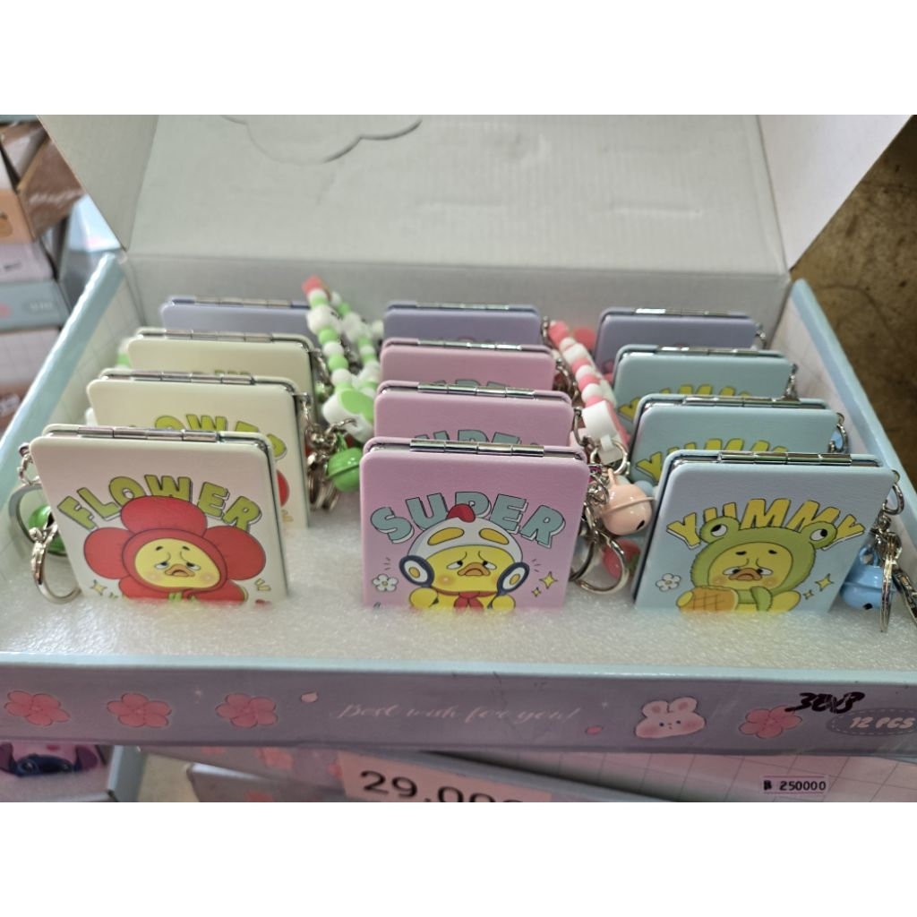 1pcs kaca lipat gantung, kaca kotak, kaca hias double