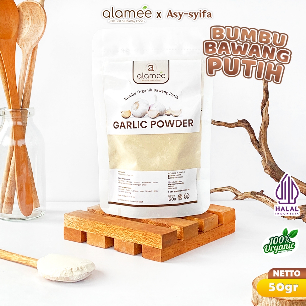 

Bawang Putih Bubuk Garlic Seasoning Powder Bumbu Masak Dapur Organik Rempah Rimpang Murni Asli 50g