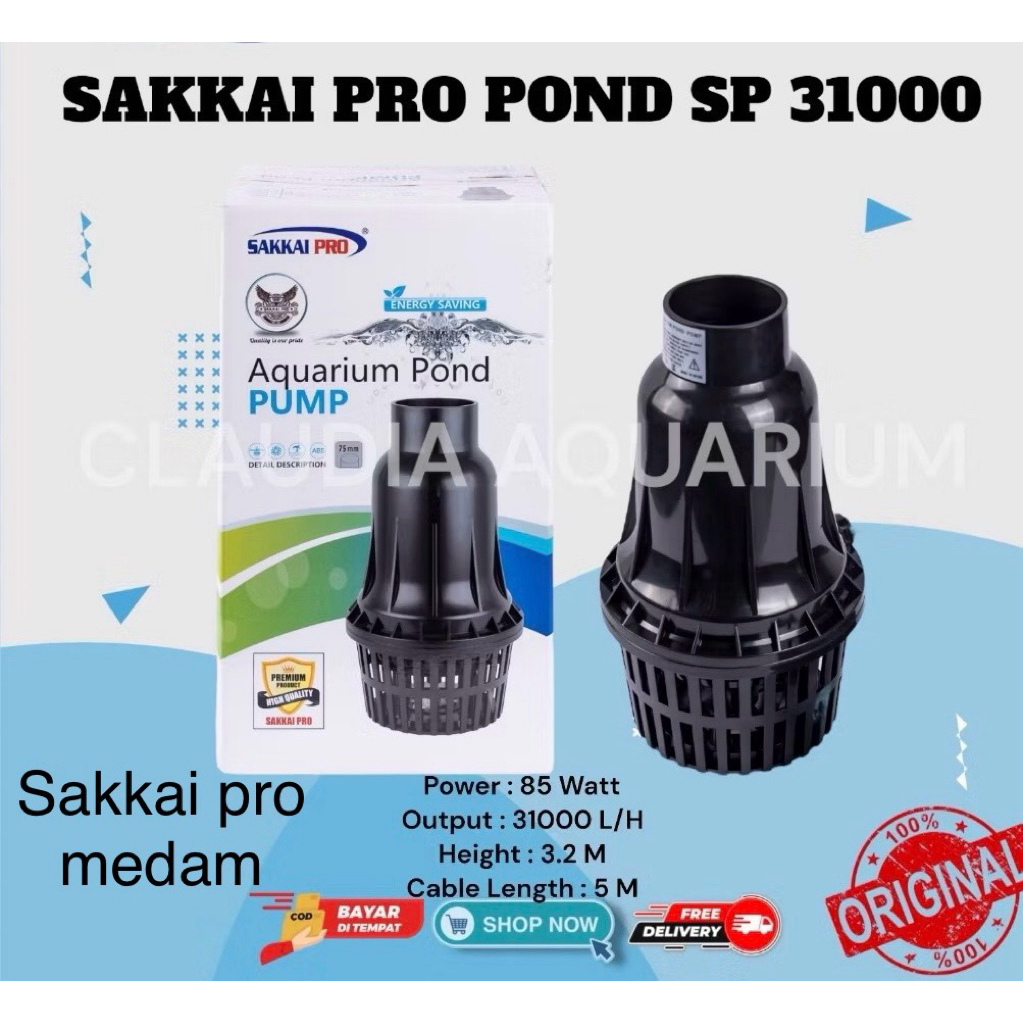Mesin pompa kolam celup pump Pond filter SAKKAI PRO SP 31000 P